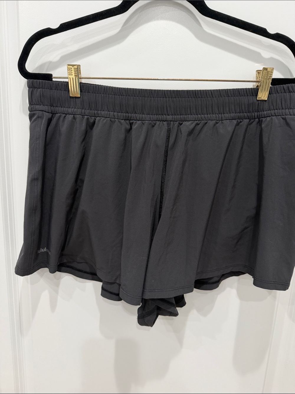 lululemon athletica Black Double-Layer Athletic Skort Shorts